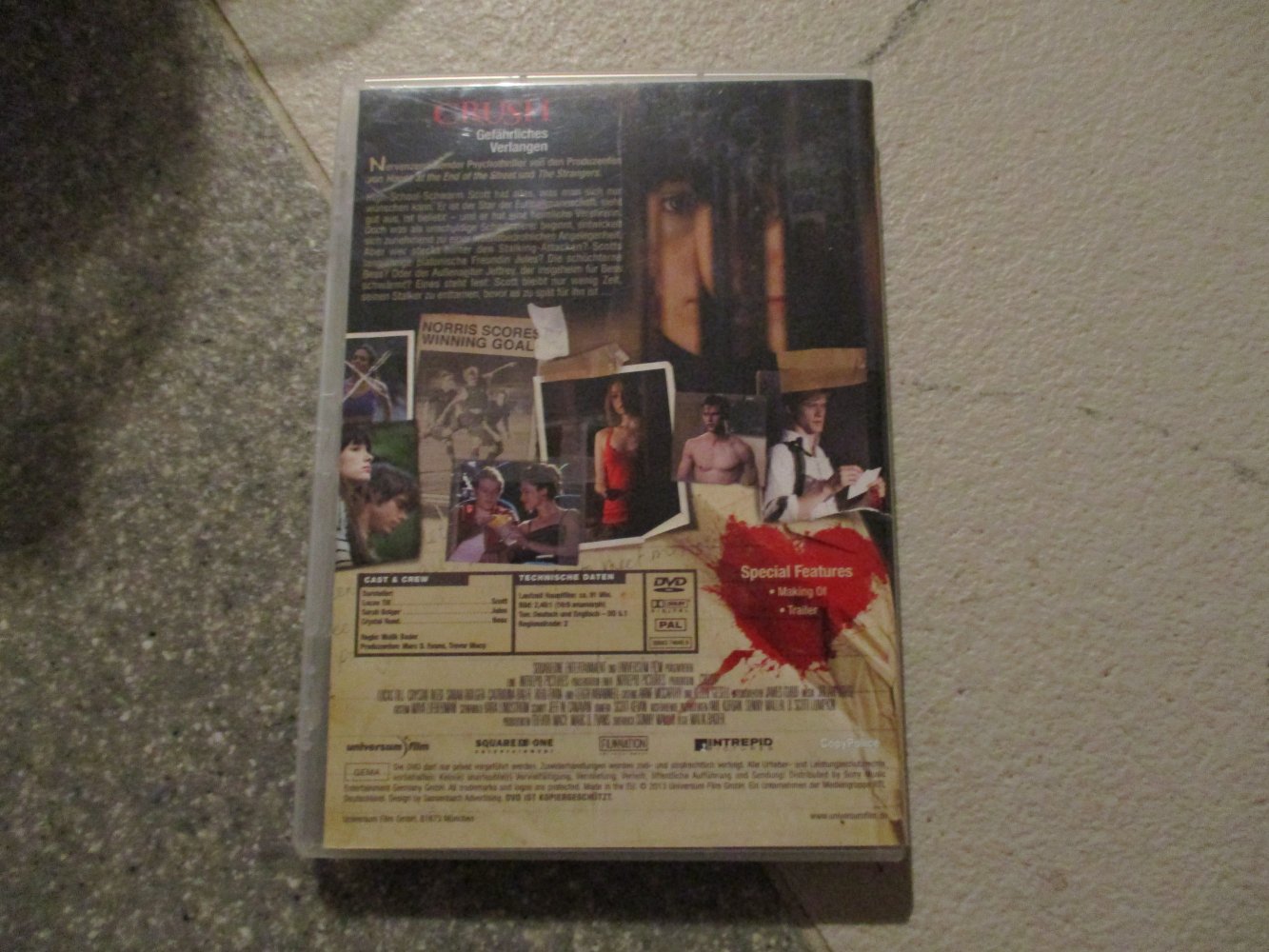 dvd film,thriller ab 16 jahre,crush.sehr guter zustand.