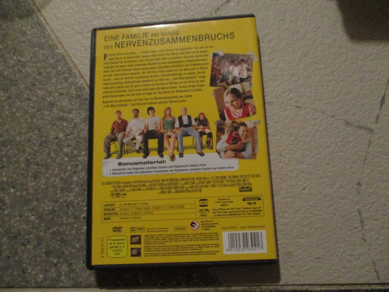 dvd familien film,ab 6 jahre,little miss sunshine