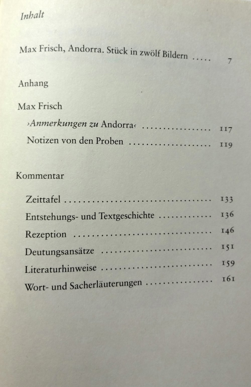 Andorra -  Text und Kommentar