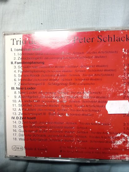 CD Trio des Arts & Peter Schlack  Mundart Jazz