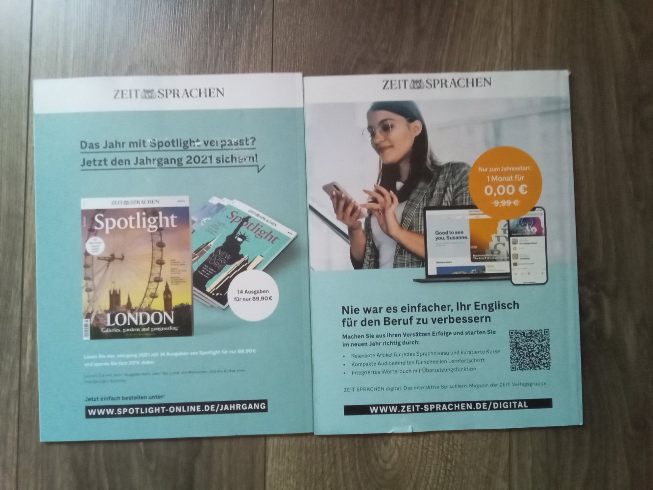 2x Spotlight Zeitschrift Englisch Zeit Sprachen 1+2/22