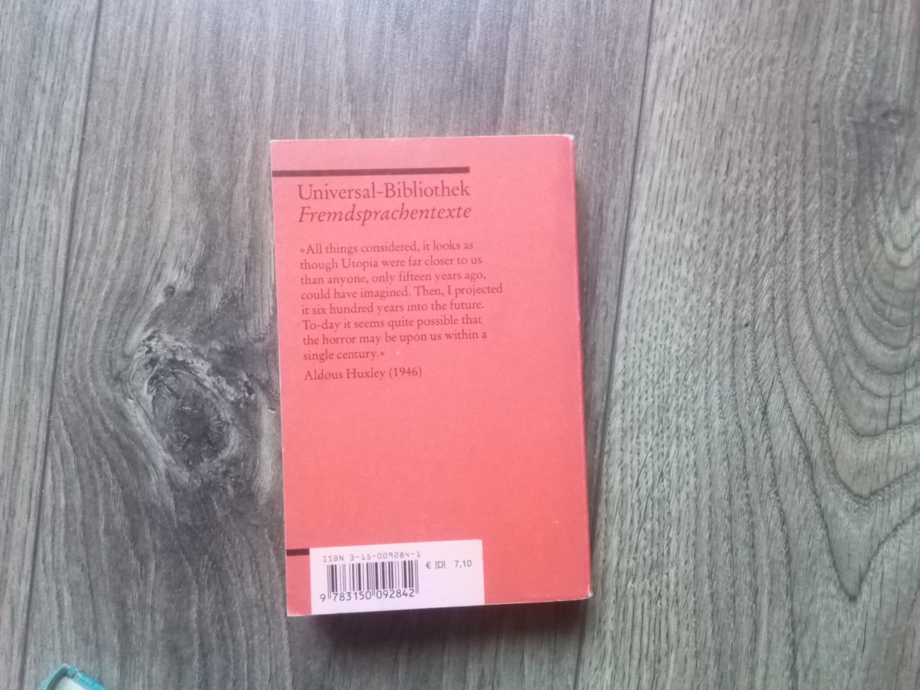 Reclam brave new World Aldous Huxley Fremdsprachentexte Lektüre