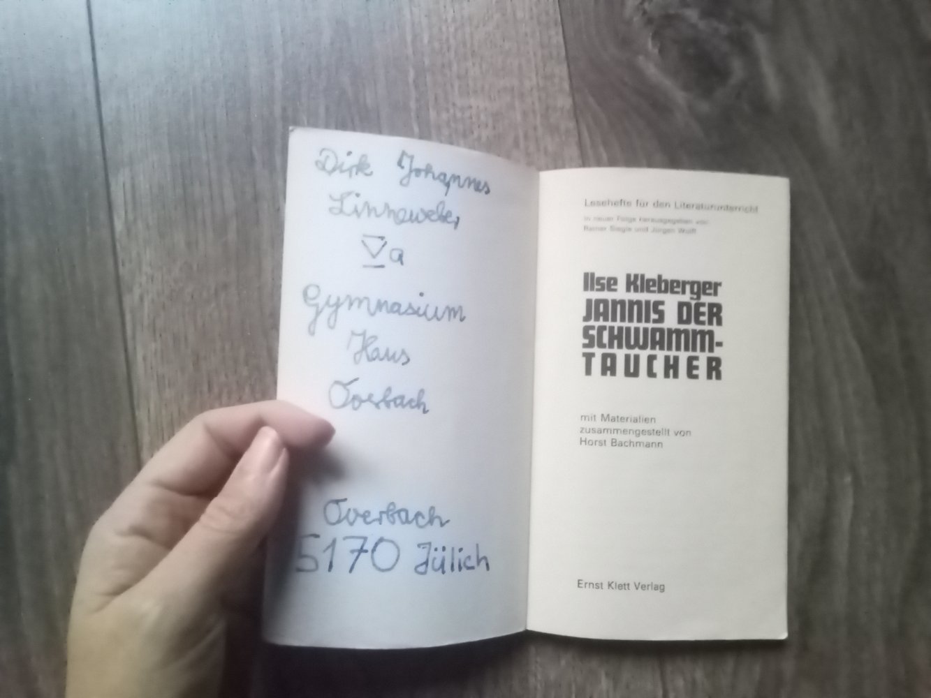 Jannis der Schwammtaucher Ilse Kleeberger Buch Klett Lektüre