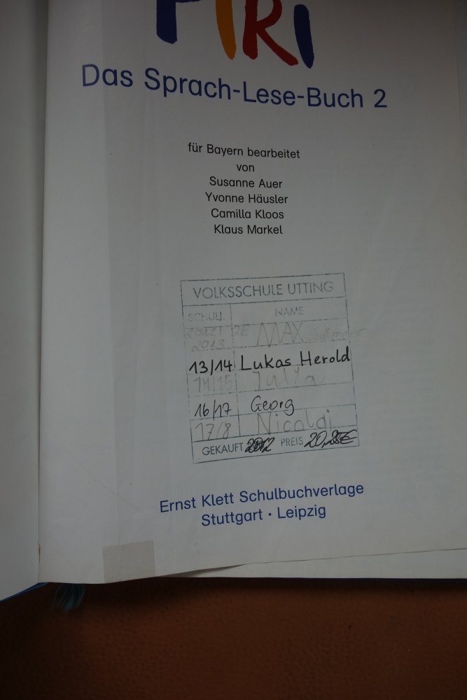Piri das Sprach-Lese-Buch 2 für Bayern