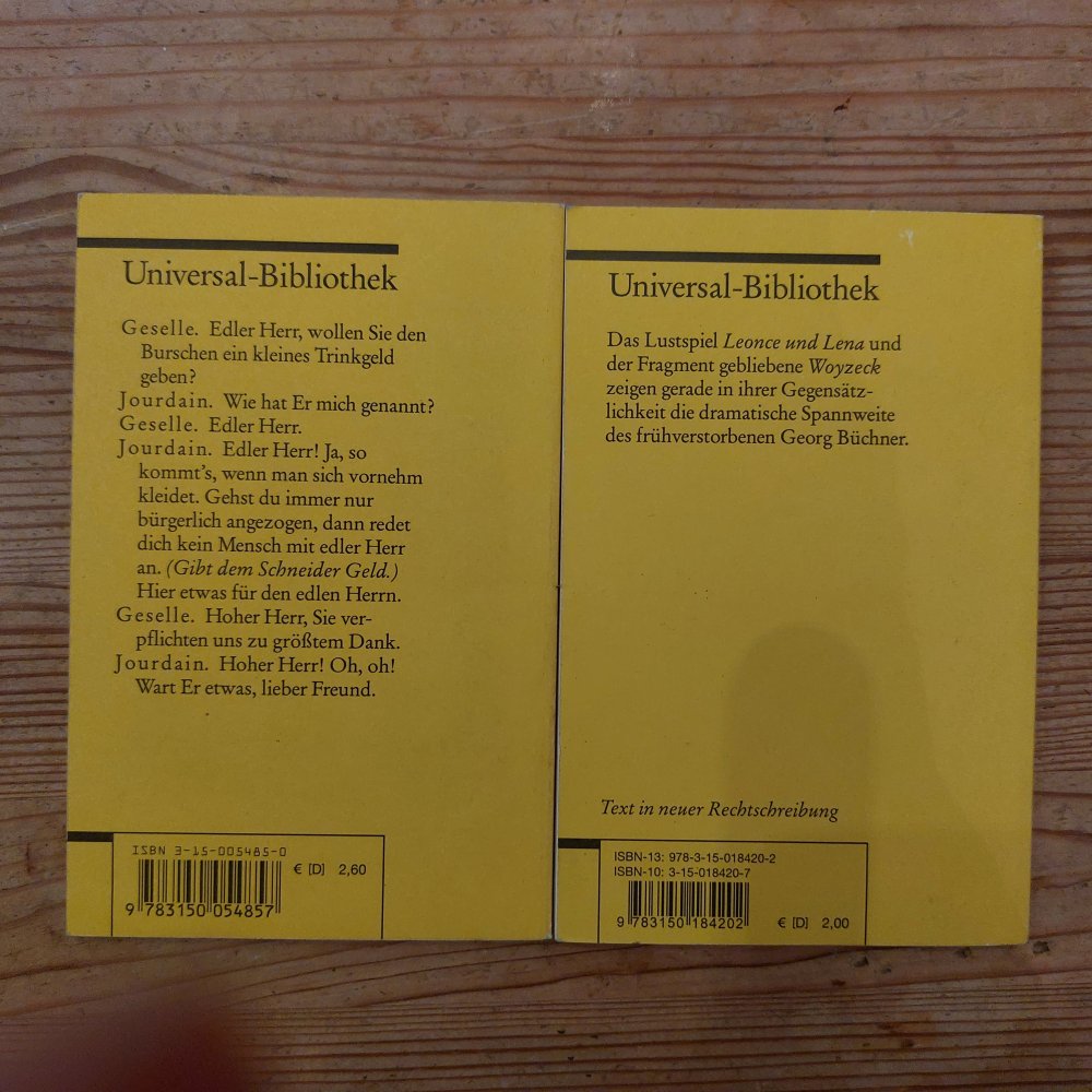Der Bürger als Edelmann UND Leonce und Lena