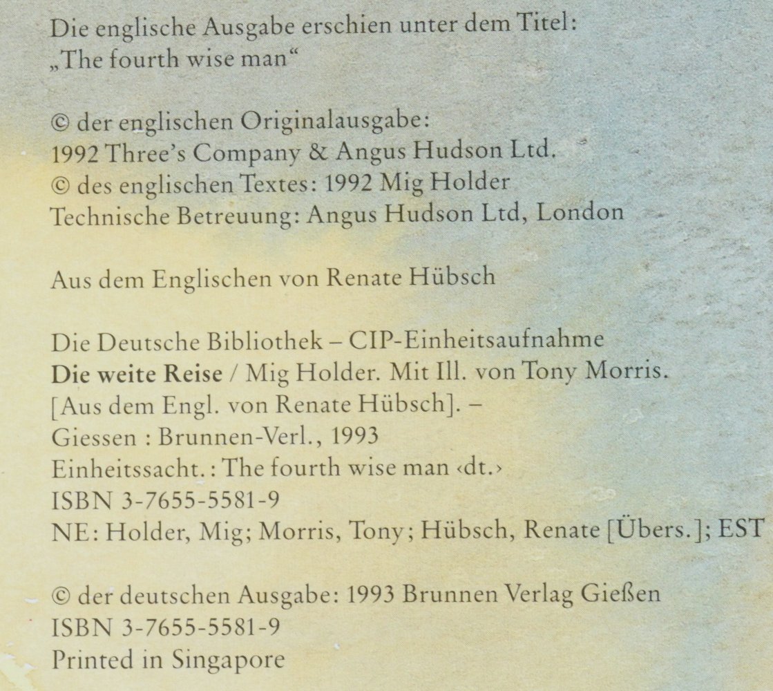 Kinderbuch Die weite Reise Religion Kirche Christentum religös Roman Kind Kinder Buch