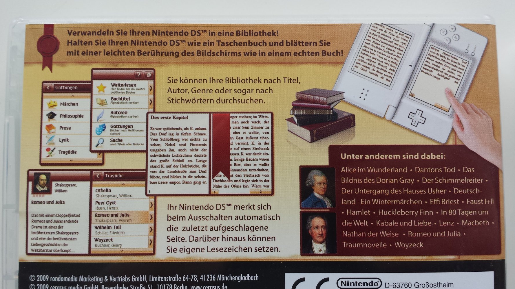 Nintendo DS-Spiel 200 klassische Bücher wie NEU Buch Klassiker