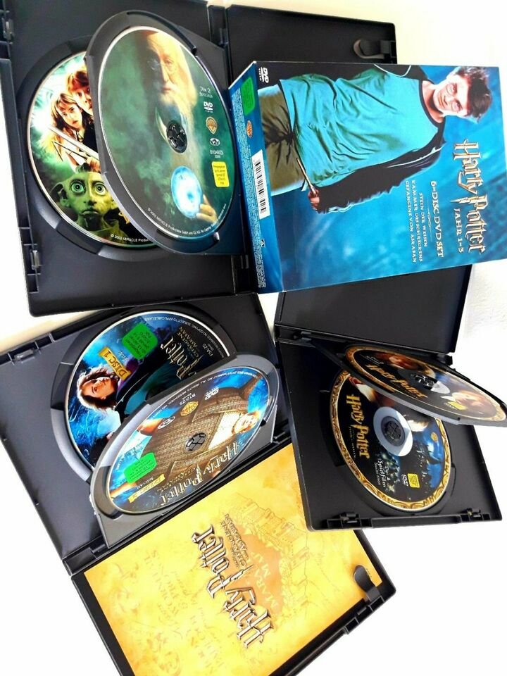 Harry Potter Jahr 1-3 Stein der Weisen, Kammer des Schreckens usw. 6DVDs