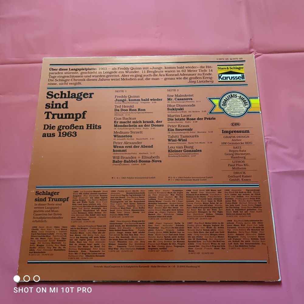 Schlager sind Trumpf 1963