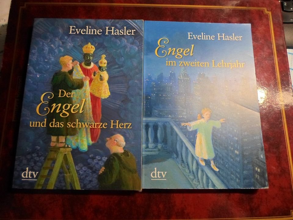 2 Taschenbücher von Eveline Hasler A) Der Engel und das schwarze Herz B) Engel im zweiten Lehrjahr 