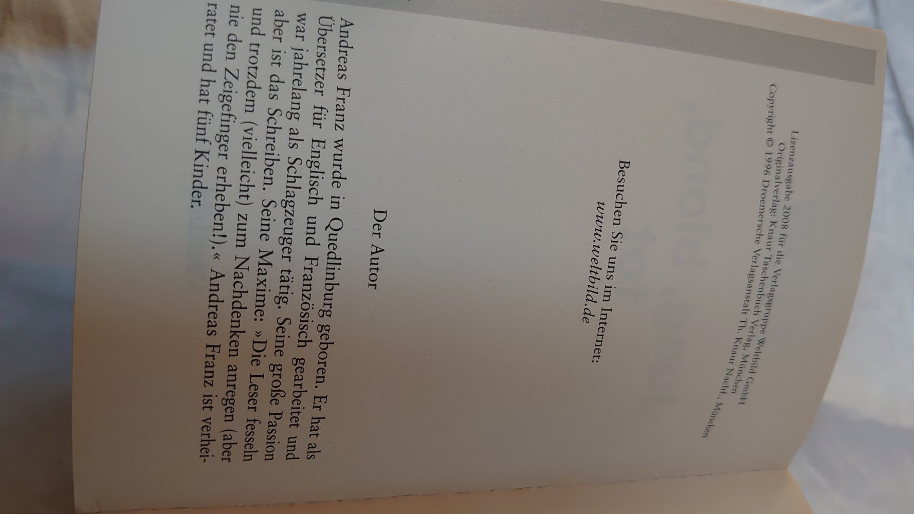Buch Jung, blond, tot Ein Julia Durant Krimi Andreas Franz 2008 Weltbild