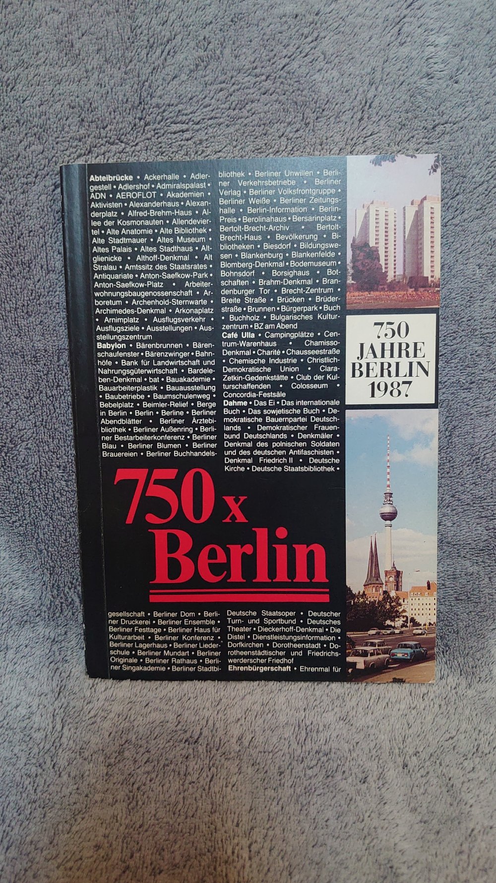 Buch Stadtlexikon 750 x Berlin Jubiläums 750 Jahre Berlin 1987
