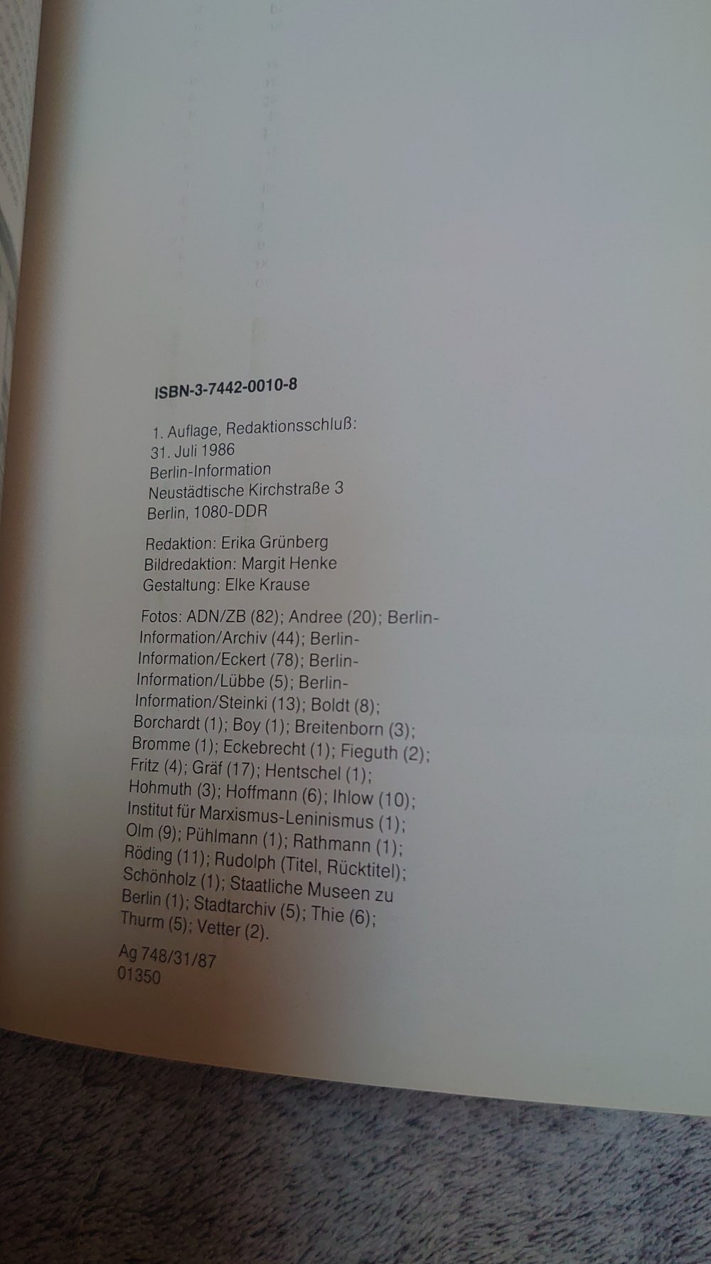 Buch Stadtlexikon 750 x Berlin Jubiläums 750 Jahre Berlin 1987