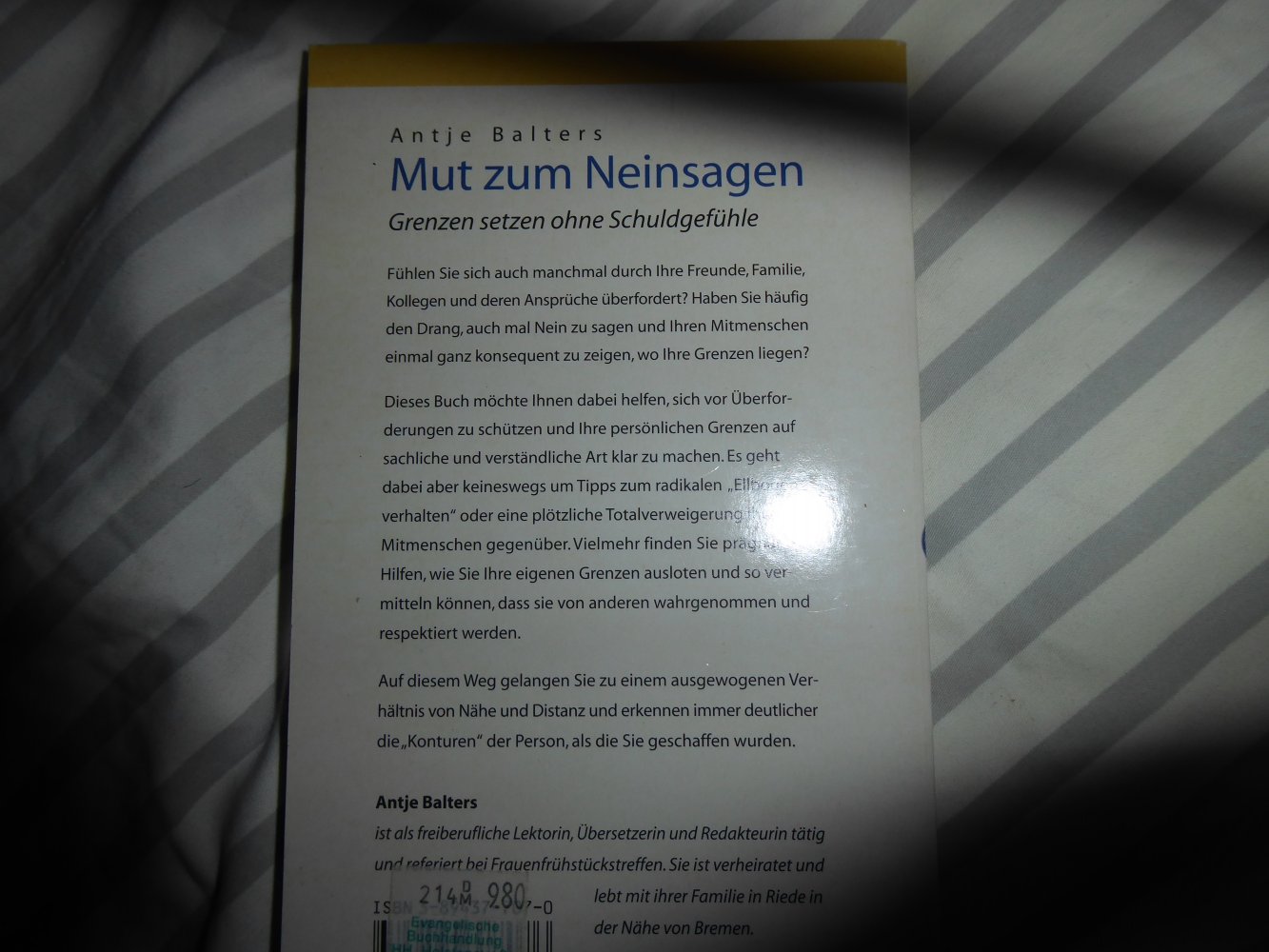 Buch Nein sagen Grenzen setzen ohne Schuldgefühle Psychologie Glass Balters