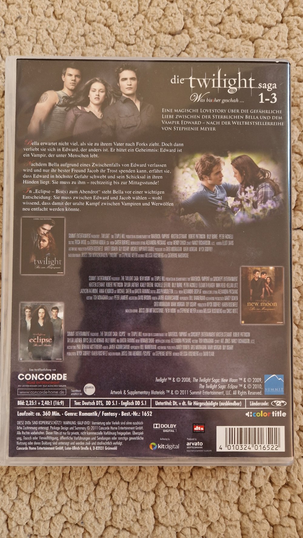 Twilight Saga 1-3: Twilight Biss zum Morgengrauen / New Moon Biss zur Mittagstunde / Eclipse Biss zum Abendrot | DVD - #2ndchancemovie