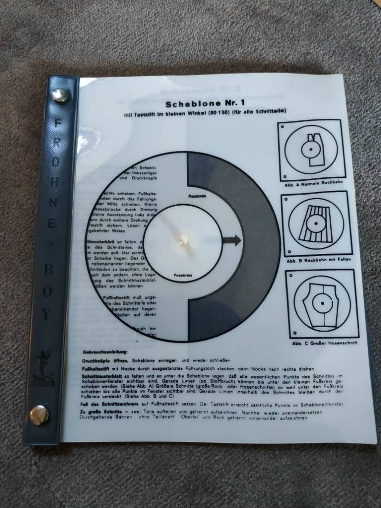 True Vintage Frohne Schnittzeichner System 60er 60s Schnittmuster