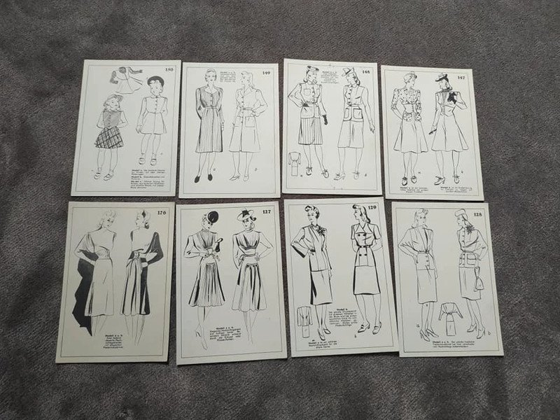 ABC Schnitt Schnittmusterkarten Vintage 40er Jahre 40s Alt Rar