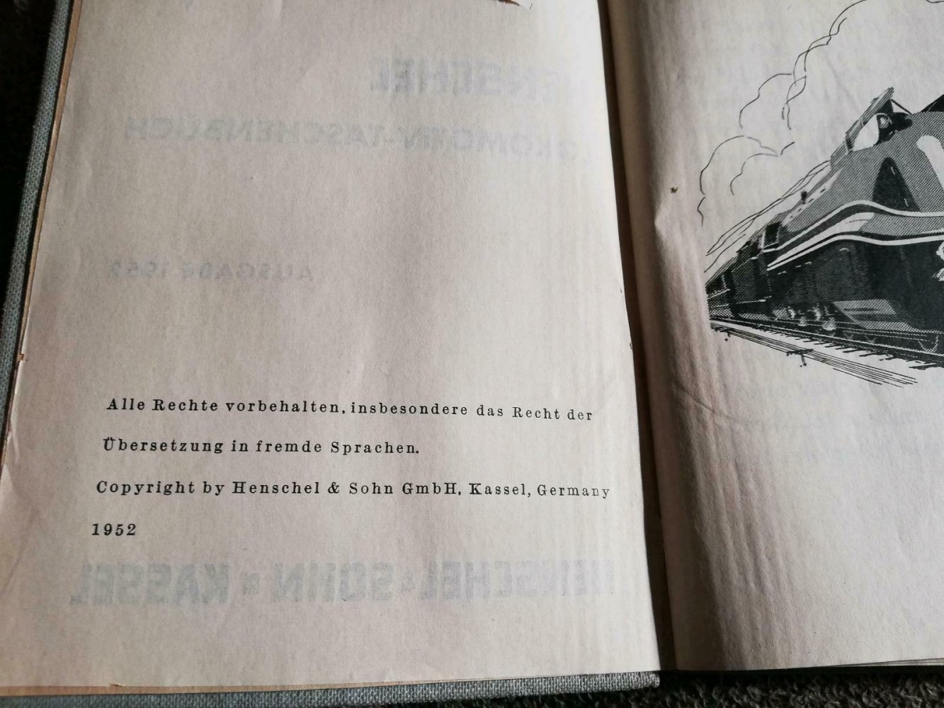Henschel Lokomotiv Taschenbuch Ausgabe 1952
