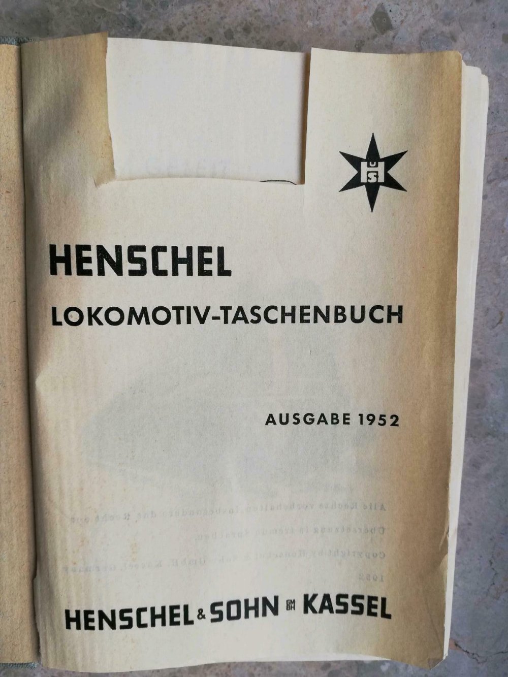 Henschel Lokomotiv Taschenbuch Ausgabe 1952