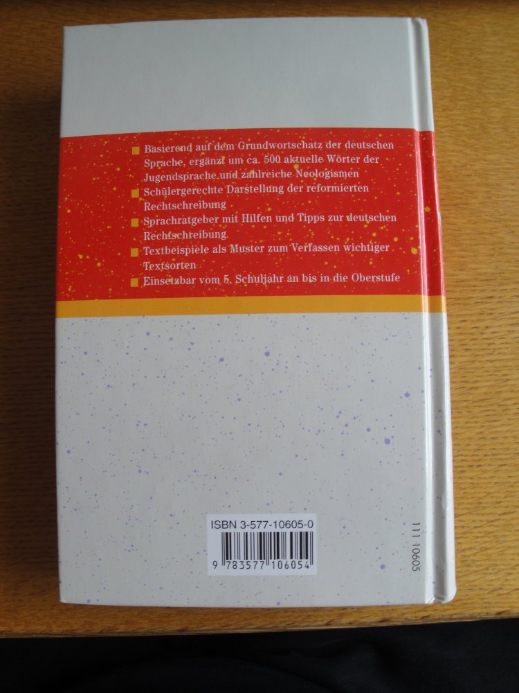 Die neue deutsche Rechtschreibung, Wörterbuch