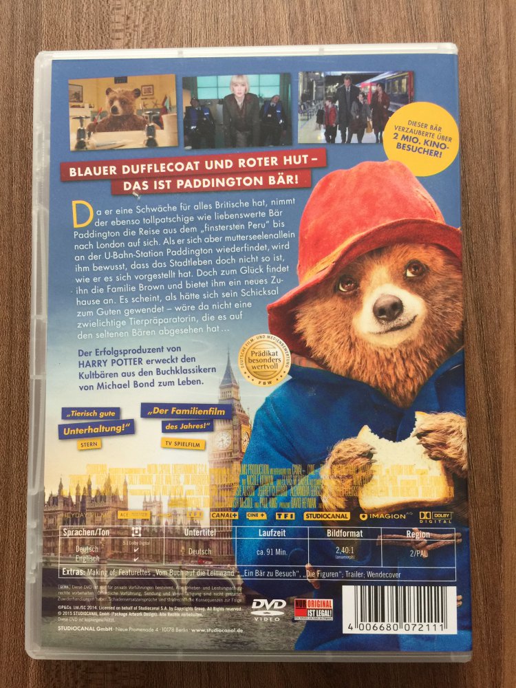 DVD „Paddington“