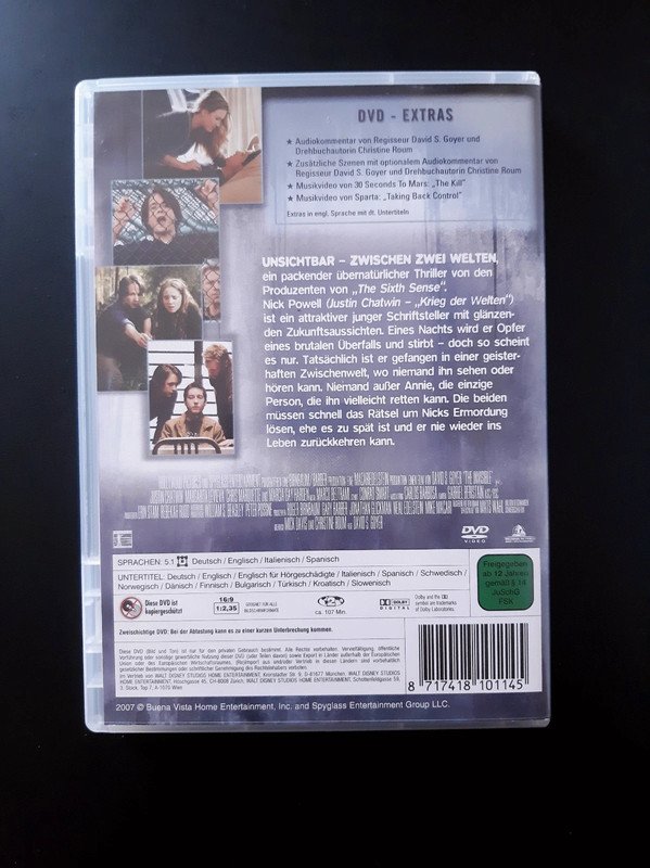 Unsichtbar – Zwischen zwei Welten (2007) DVD | Mystery-Thriller | Justin Chatwin | Margarita Levieva