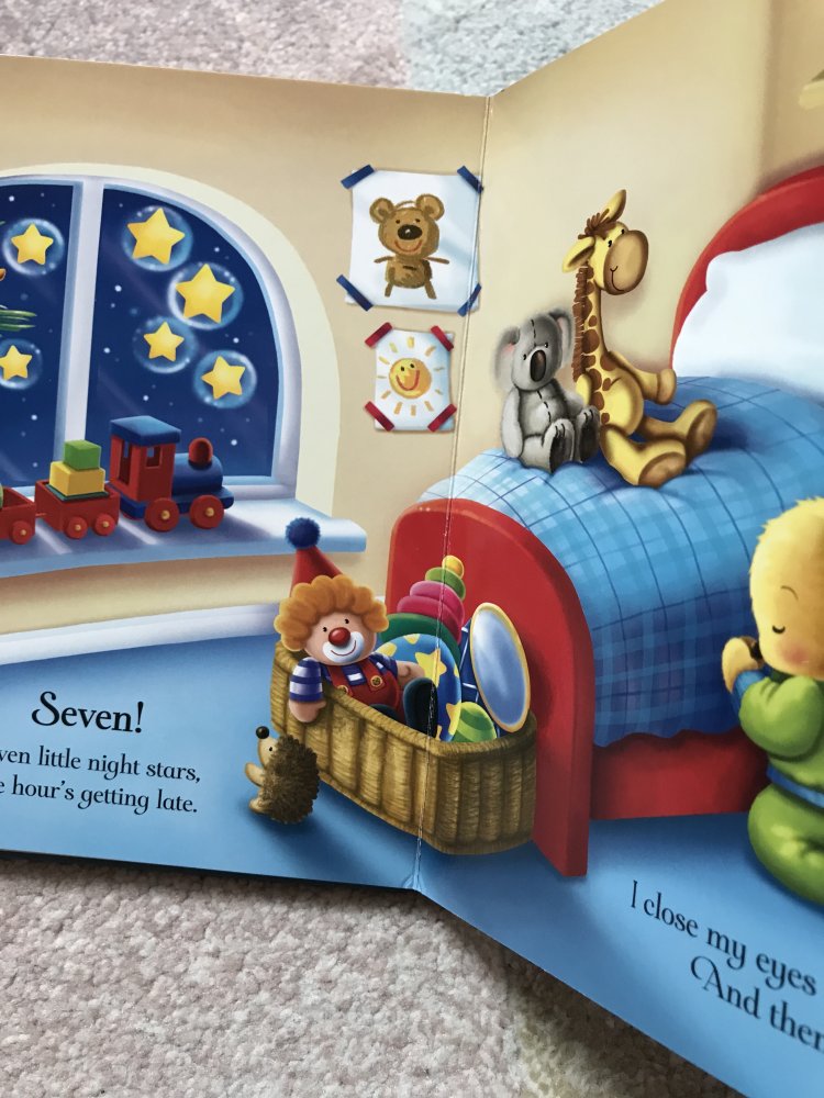 Sterne Zählgeschichte Gute Nacht Englisch Vokabeln lernen Ten Little Night Stars Kinderbuch Vorschule Hardcover Lesebuch Bebildert 