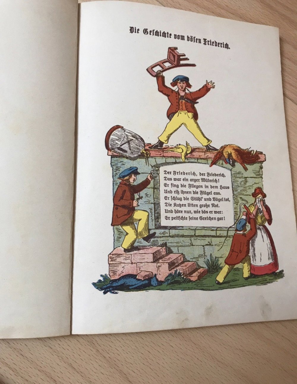 Vintage Kinderbuch Geschichten Wilhelm Busch Dr. Heinrich Hoffmann Nostalgie Hardcover Altdeutsche Schrift Struwwelpeter u.a. 