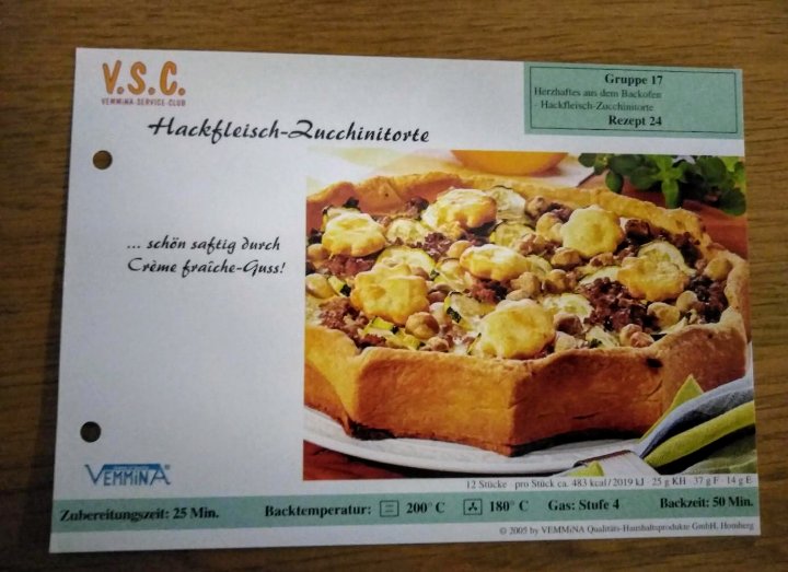 Femmina Rezeptkarte