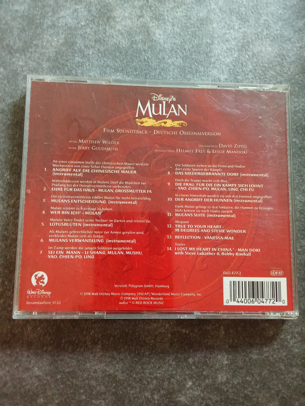 CD OST Walt Disney's Mulan