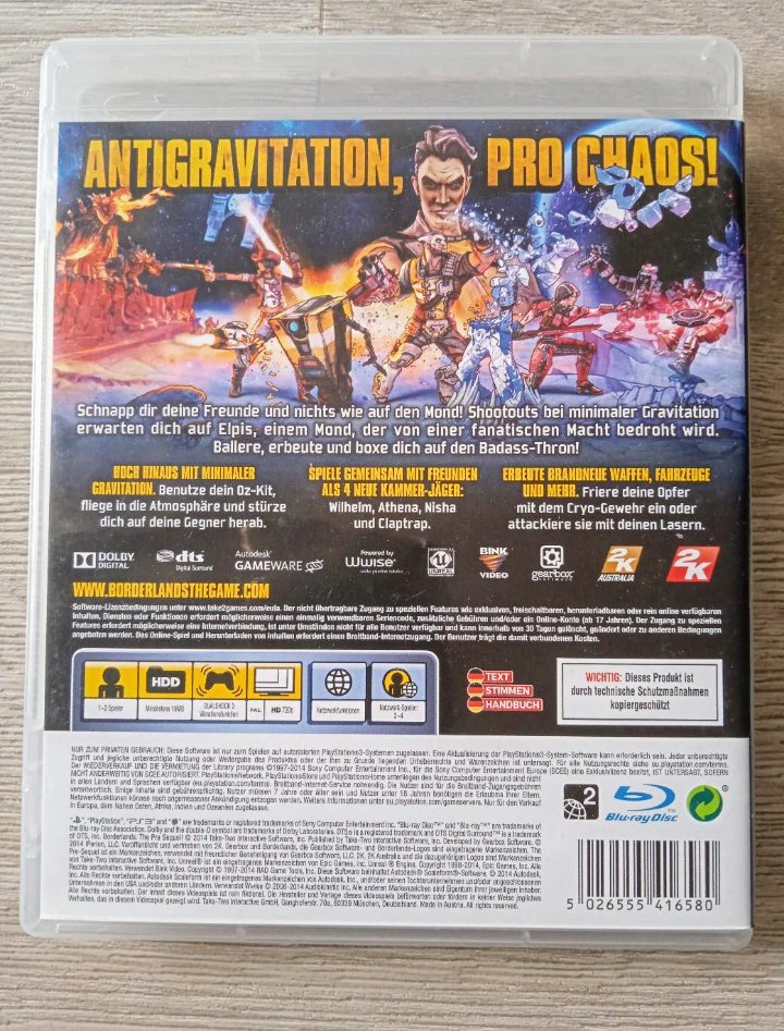 PS3 Spiel Borderlands The Pre-Sequel