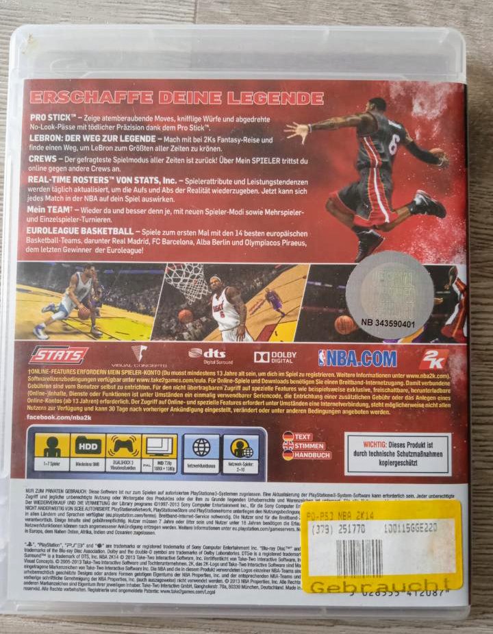 PS3 Spiel NBA 2K14