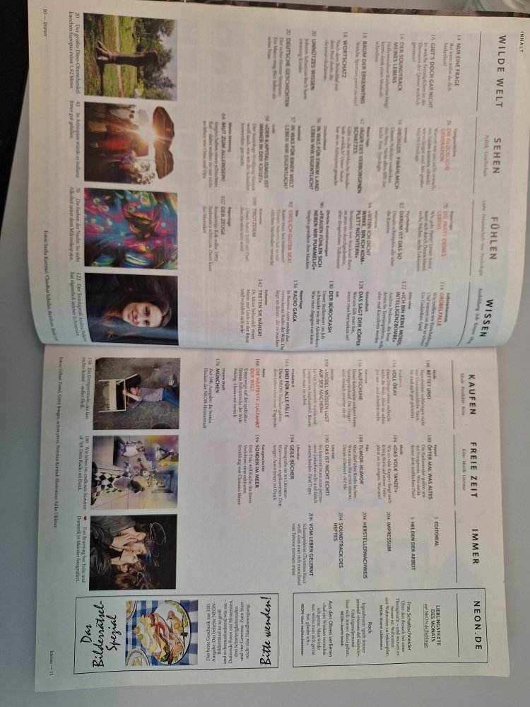 Zeitschrift Neon Mai 2012 mit Bilderrätsel 100ste Ausgabe