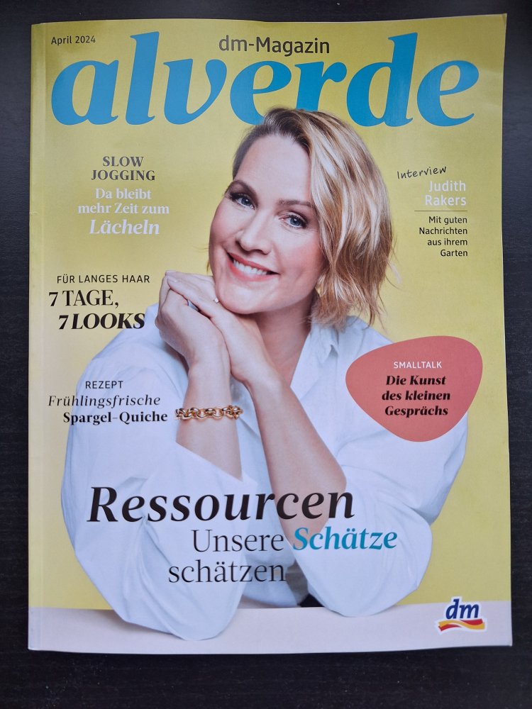 Zeitschrift alverde April 2024 Judith Rakers