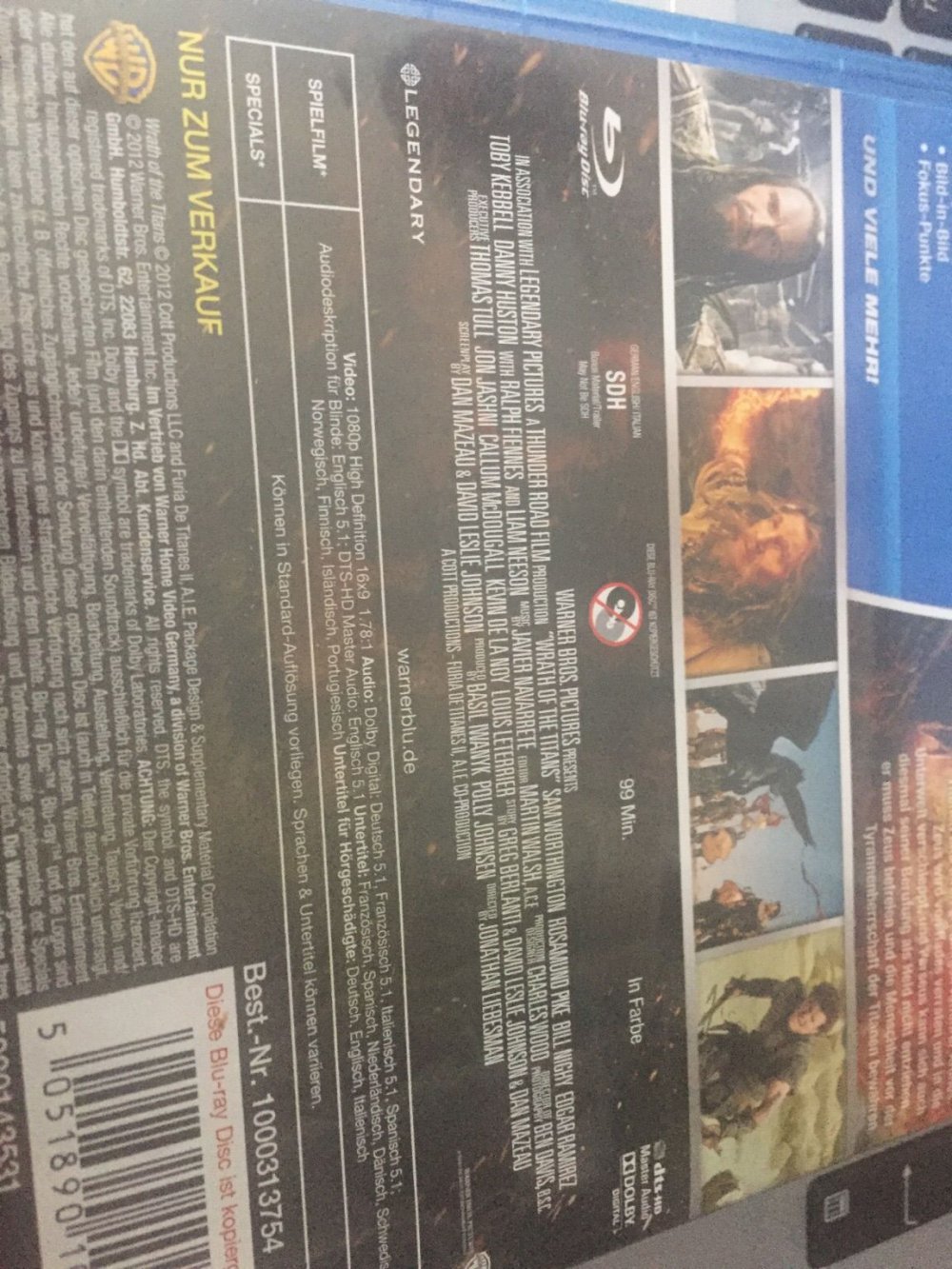 ZORN DER TITANEN  BluRay  top Zustand!