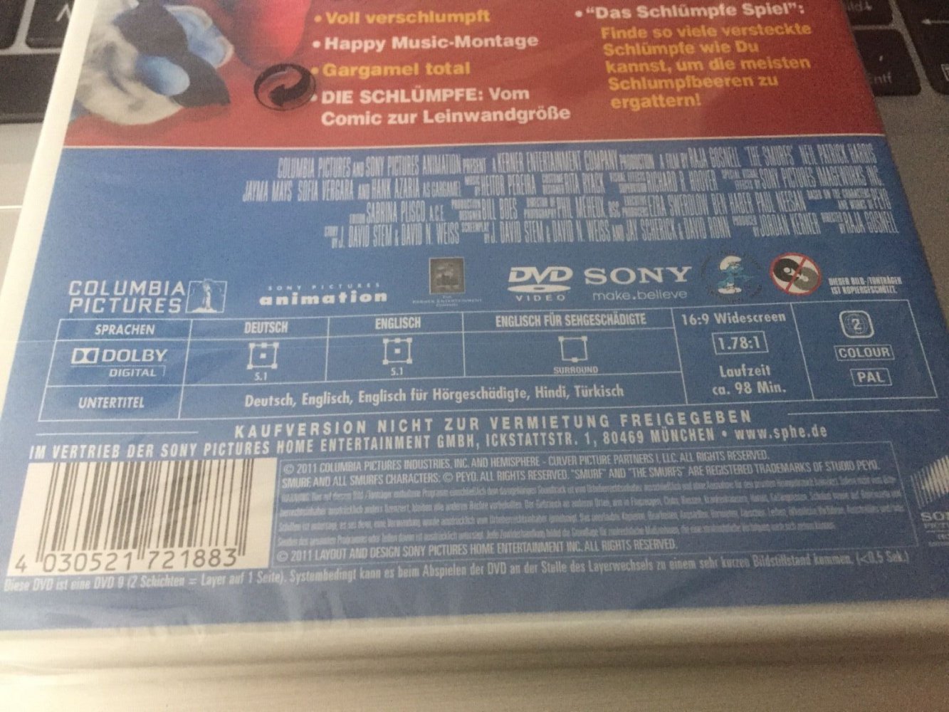 DIE SCHLÜMPFE der Film DVD neu&ovp  #The Smurfs #Animation