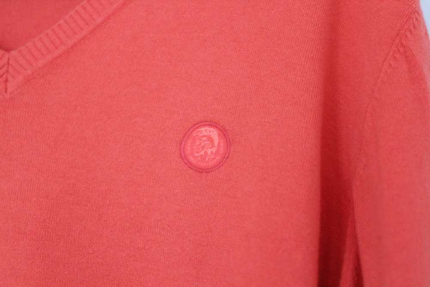 Diesel Herren Pullover Pulli Strickpullover rot-orange Gr. XL wie L