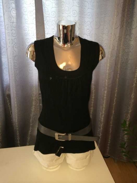 Longtop Strickkleid schwarz Gr. M Stricktop