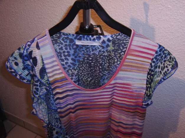 Buntes gestreiftes Mini Kleid bzw. Longshirt von Bellissima Gr. L