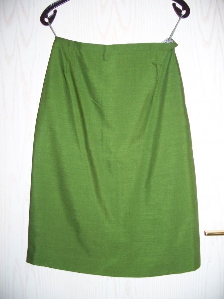 VINTAGE// Grüner Midirock (highwaist) von *Trevira 70/30* Gr. 34/ 36