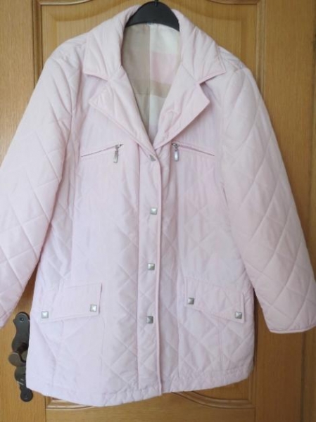Jacke, Steppjacke, Gr.42/M, hellrosa, neu