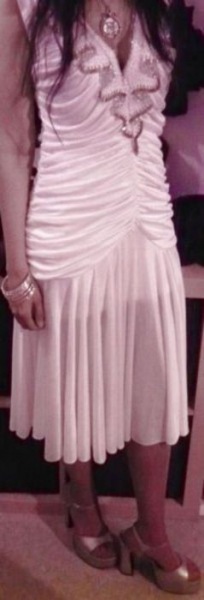 Kleopatra Kleid / Dress *Abendkleid* *Cocktaildress* *Cocktailkleid* *Weiss* *Gold* *Silber* *WGT* 