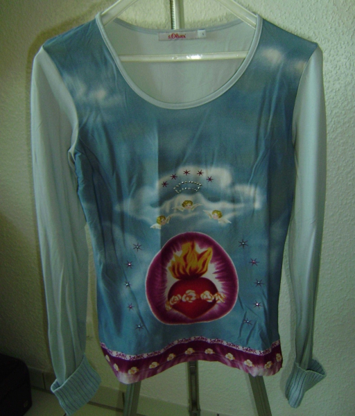 Tolles augefallenes Langarm-Shirt “S-Oliver” in L