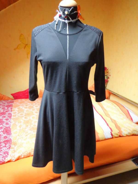 Skaterkleid transparent schwarz Srass