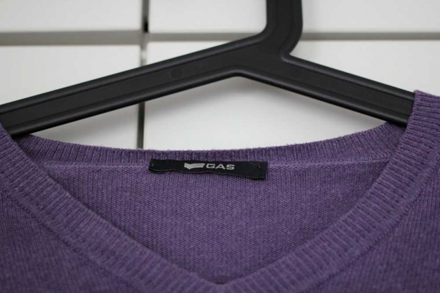 Pullover GAS Herren Strickpullover lila violett Gr. L