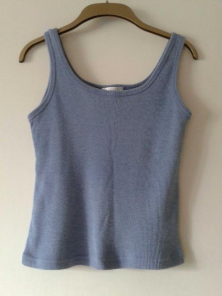 Blaues ärmelloses Top von Top Shop