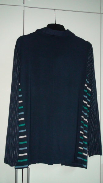 Zipper Sweatpulli mit  Kragen und Kordel  Gr. 44