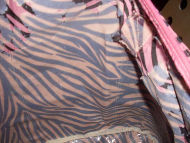rosa/ schwarze tasche, tigermuster
