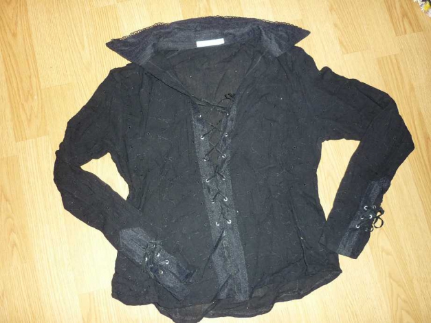 Schwarze Gothic Bluse