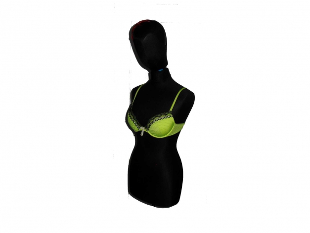 BH neon gelb grün 75B Spitze Punkteschwarz weiß New Yorker Cyber Hipster